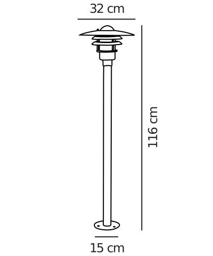 Zewnętrzna lampa stojąca Lonstrup w srebrnym kolorze