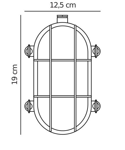 Zewnętrzny kinkiet ścienny Helford w nowoczesnym designie
