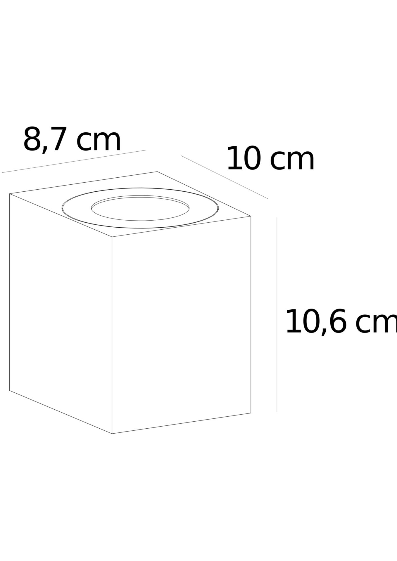 Nowoczesny kinkiet elewacyjny Canto