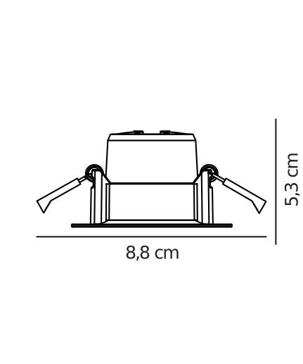 Białe oczko podtynkowe Stake