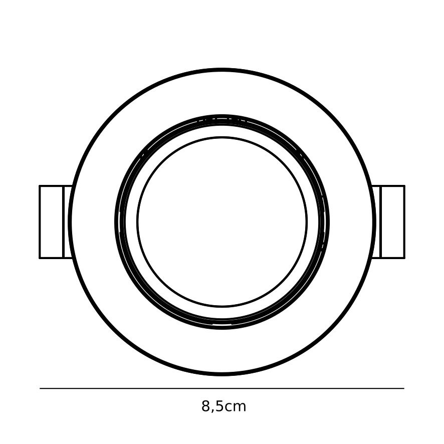 Zestaw 3x oczko podtynkowe w srebrnym kolorze Fremont 3