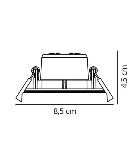 Białe oczko podtynkowe Siege w nowoczesnym stylu