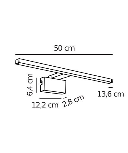 Biały kinkiet ścienny Marlee nad lustro
