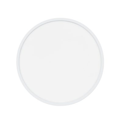 Biały okrągły plafon sufitowy Oja o prostym designie