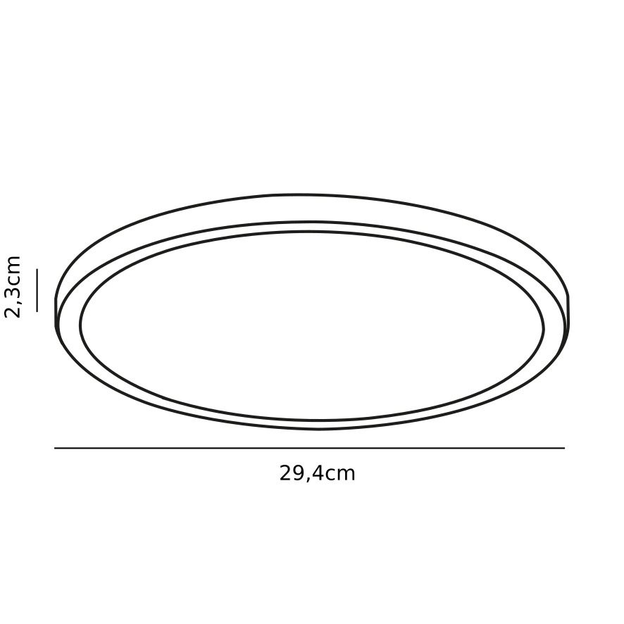 Okrągły plafon LED Oja do łazienki