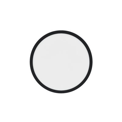 Okrągły plafon sufitowy Oja w czarnym kolorze