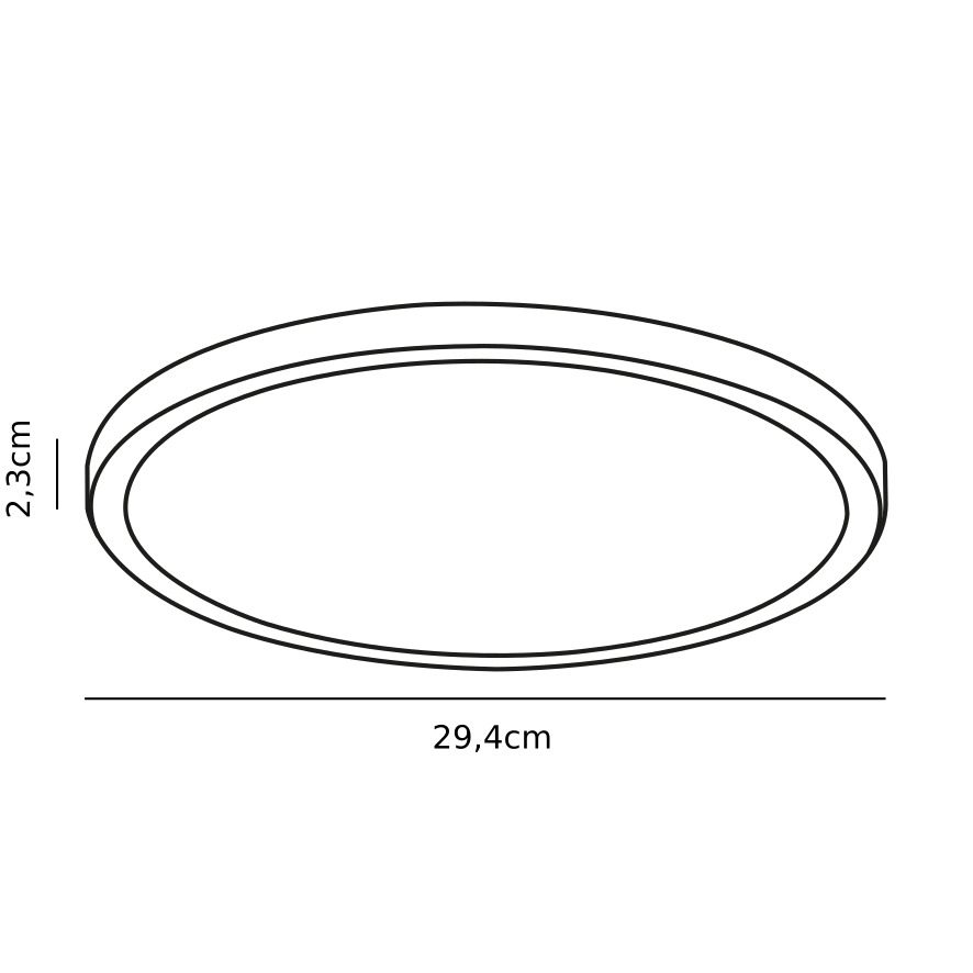 Okrągły plafon sufitowy Oja, 2700K