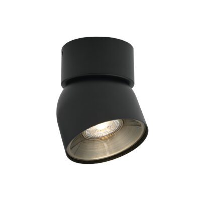 Czarny reflektor sufitowy Pitcher