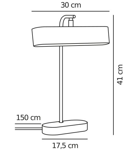 Unikatowa lampa stołowa Merlin w klasycznej czerni