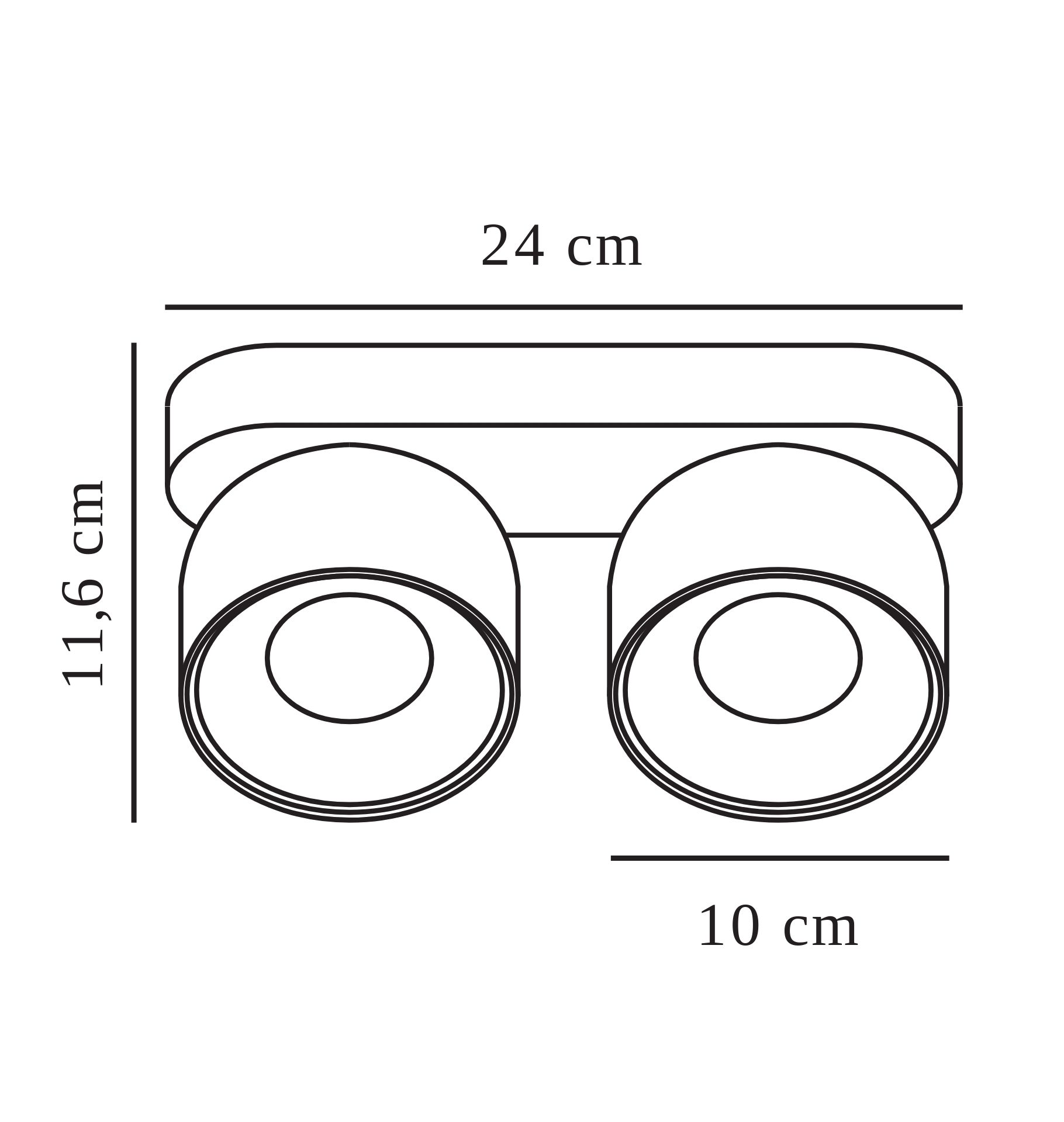 Czarna lampa sufitowa Pitcher 2 do salonu