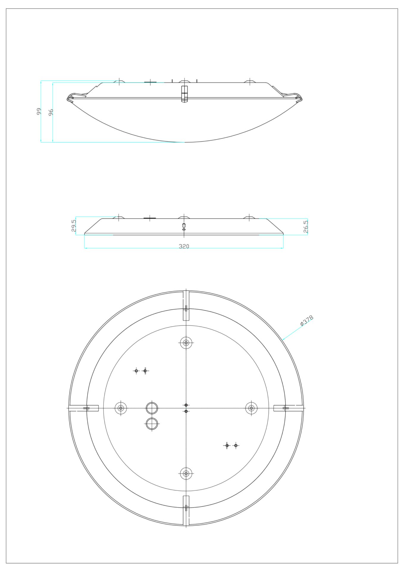 Nowoczesna lampa sufitowa Standard w białym kolorze