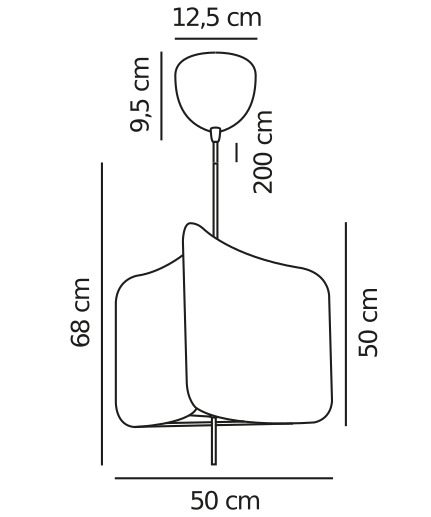 Unikatowa lampa wisząca Tinto w delikatnym kolorze