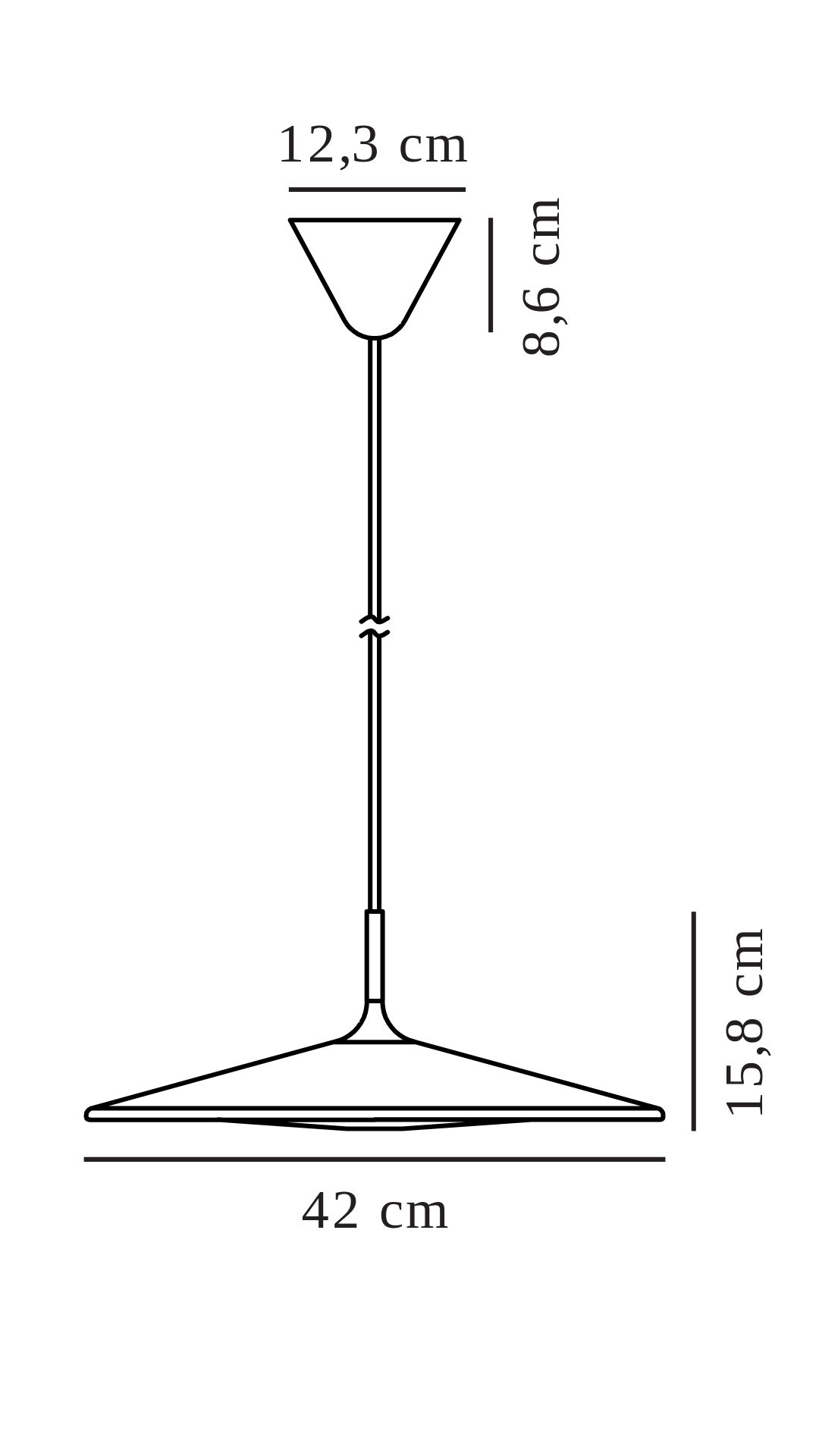 Nowoczesna lampa wisząca Balance w czarnym kolorze