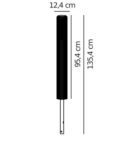 Brązowa lampa stojąca Aludra do ogrodu