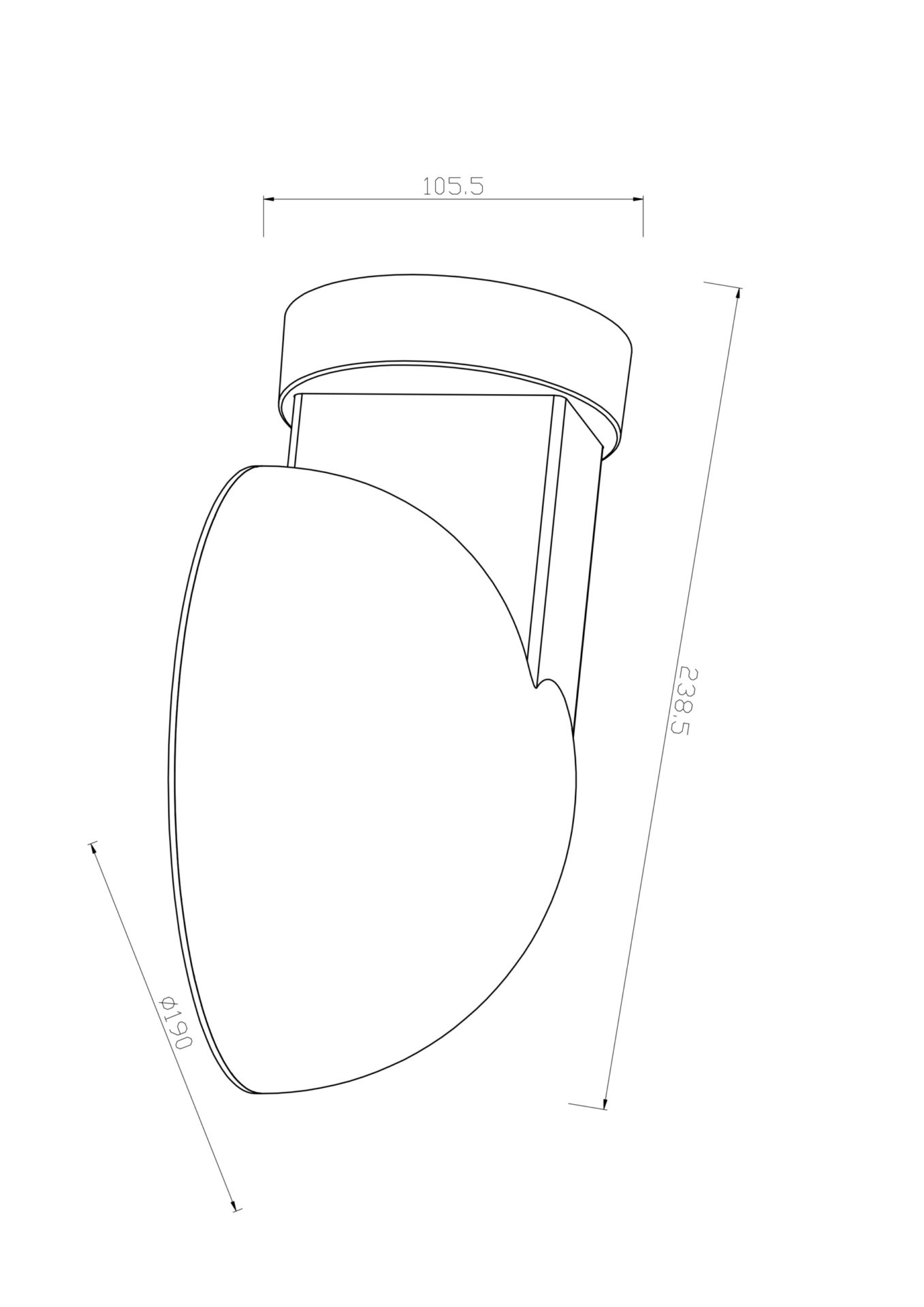 Nowoczesny kinkiet elewacyjny Clarso