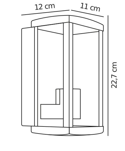 Unikatowy kinkiet elewacyjny Luchy w klasycznym kolorze