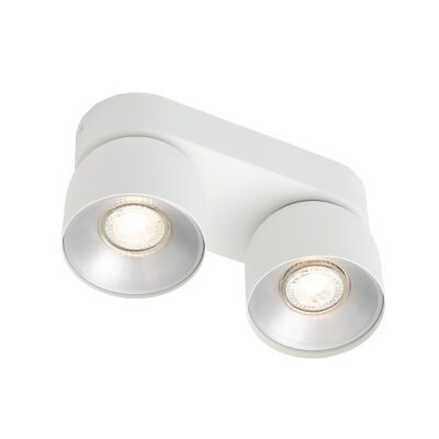 Biała lampa sufitowa Pitcher 2 w nowoczesnym stylu