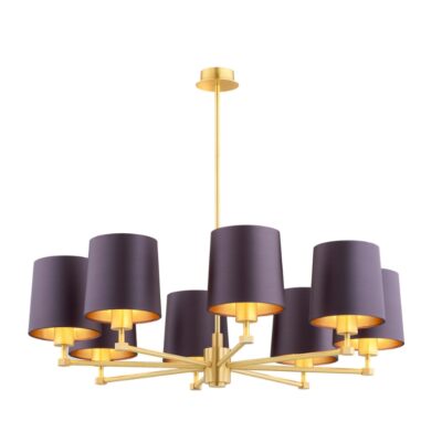 Unikatowy żyrandol Princeton 8 w fioletowym kolorze