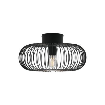 Czarna lampa sufitowa Beroni do salonu