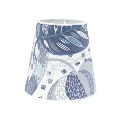 Biały abażur Cia Frank z niebieskim wzorem