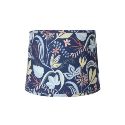 Niebieski abażur Sofia Saro z motywem kwiatowym