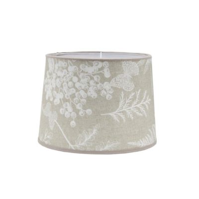 Beżowy abażur Fern z białym wzorem