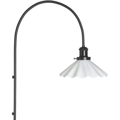 Delikatny kinkiet ścienny August z białym kloszem