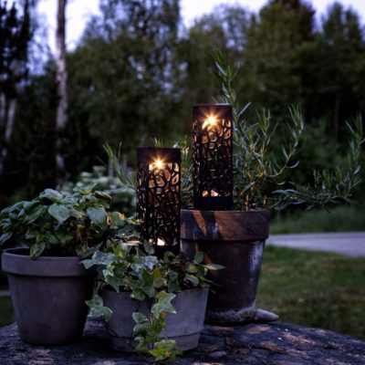 Zestaw 2x lampa solarna Matilde w czarnym kolorze