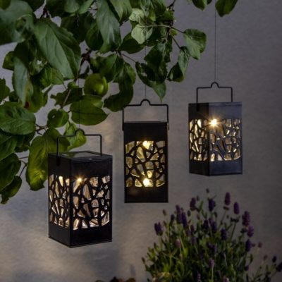Zestaw 3x lampion solarny Matilde do ogrodu