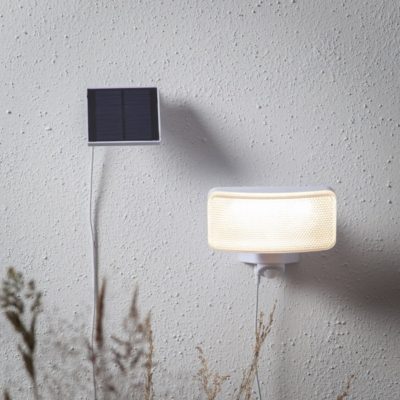 Solarna lampa elewacyjna Marie w białym kolorze