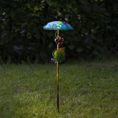 Solarna dekoracja dogruntowa Flowers z motywem leśnym