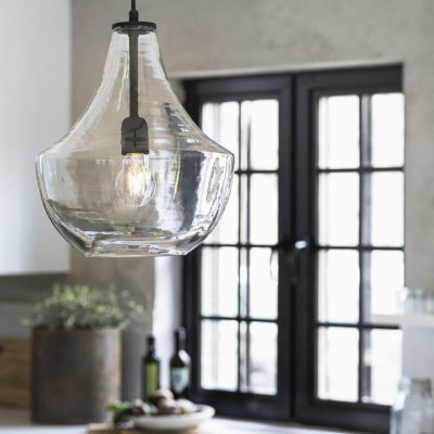 Szklana lampa wisząca Hamilton Clear z transparentnym kloszem