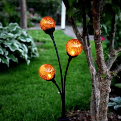 Dekoracja solarna Rosie 3 z czujnikiem zmierzchu