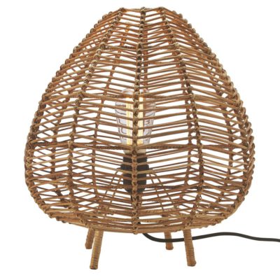 Rattanowa lampka stołowa Nana do salonu