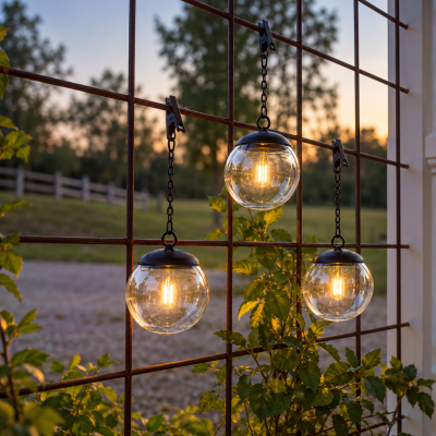 Zestaw 3x solarna lampa wisząca Elettra