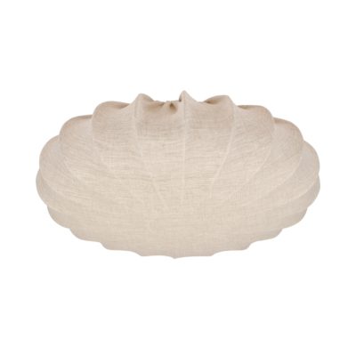 Beżowy plafon sufitowy Linen do salonu