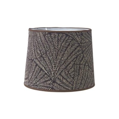 Brązowy abażur Sofia Kyoto z białym wzorem