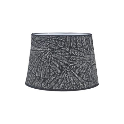 Czarny abażur Omera Kyoto z białym wzorem