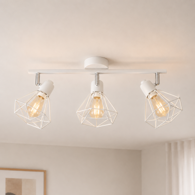 Nowoczesna lampa sufitowa Miley 3 w białym kolorze