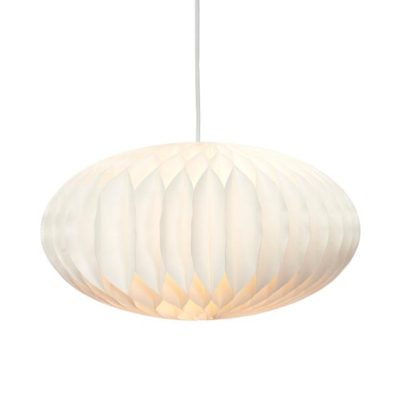Papierowa lampa wisząca Anita w białym kolorze
