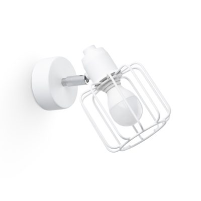 Biały kinkiet ścienny Meridiah o prostym designie