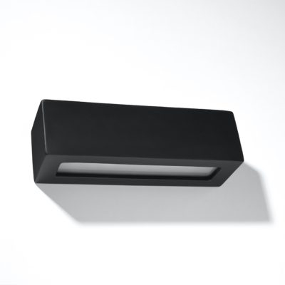 Czarny kinkiet ścienny Gabrielle o prosty designie