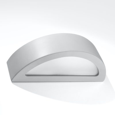 Prosty kinkiet ścienny Yvonne w szarym kolorze