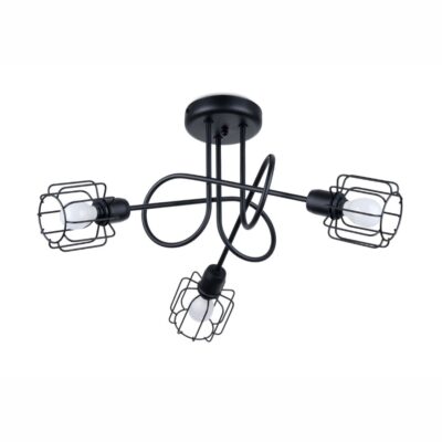 Metalowa lampa sufitowa Meridiah 3 do salonu