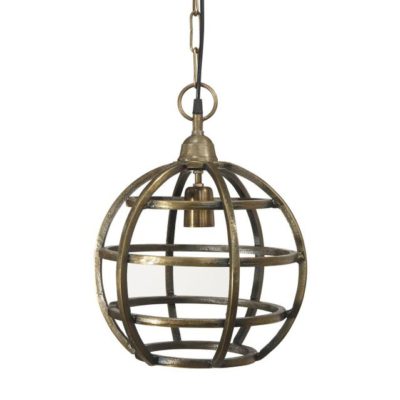 Industrialna lampa wisząca Bristol w mosiężnym kolorze