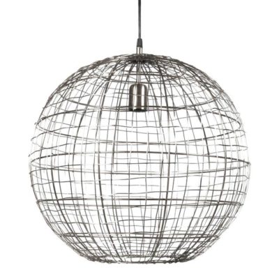 Nowoczesna lampa wisząca Corby w srebrnym kolorze