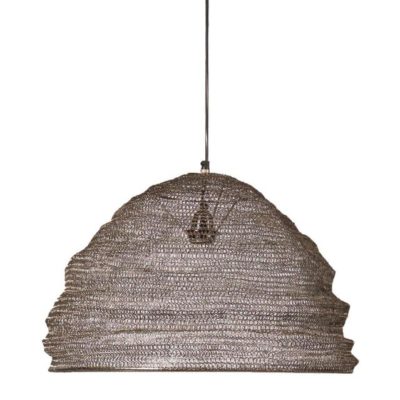 Unikatowa lampa wisząca Kimberley w srebrnym kolorze