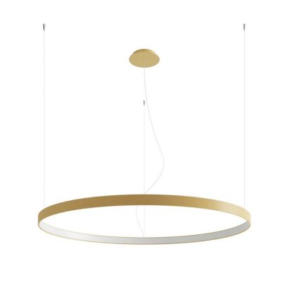 Nowoczesny żyrandol LED Rio w złotym kolorze ⌀ 110 cm