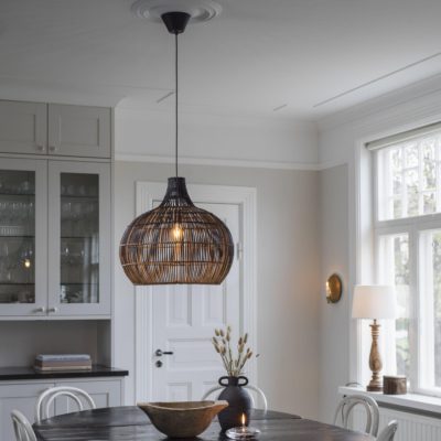 Rattanowa lampa wisząca Martha Natural