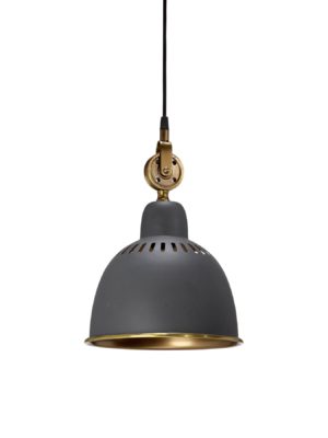 Industrialna lampa wisząca Cleveland w ciemnym odcieniu